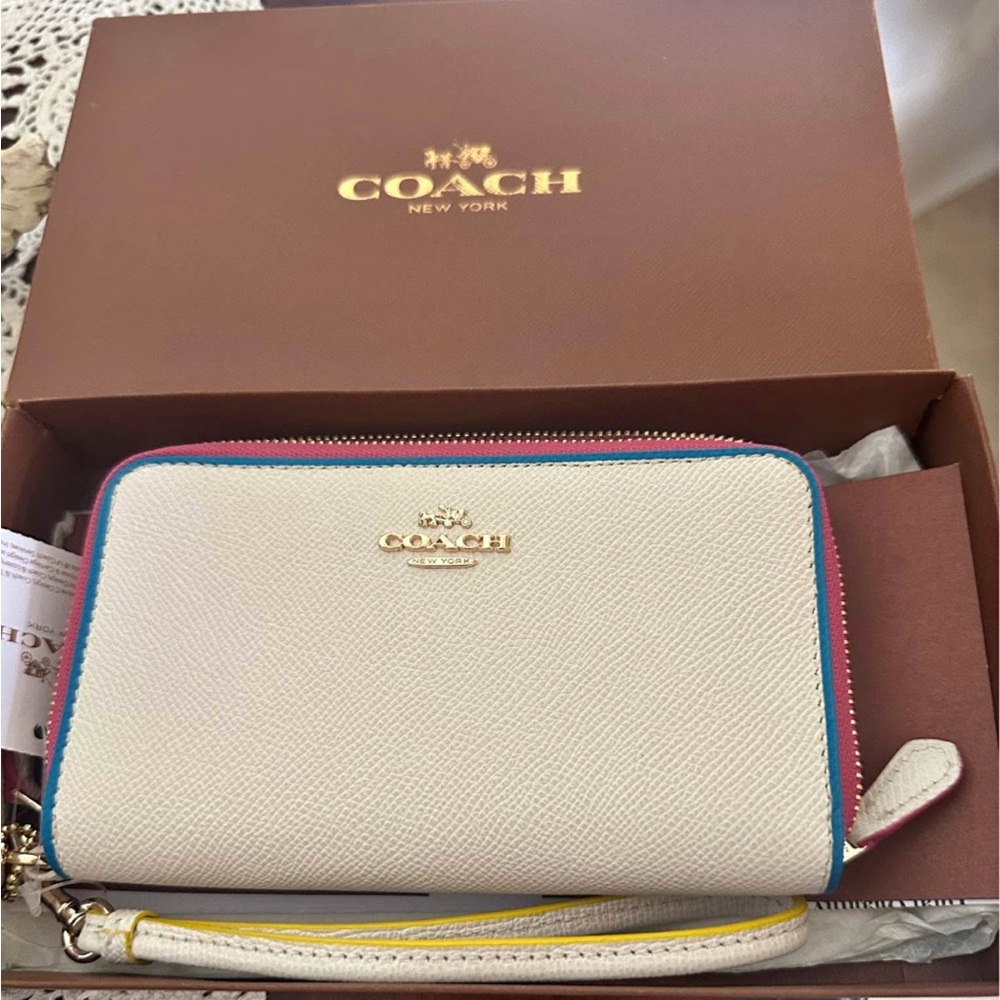 Coach Color-block Wristlet